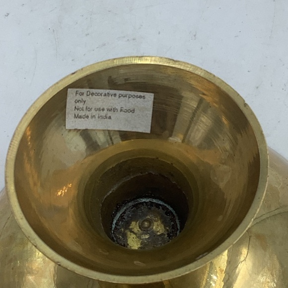 Brass and Enamel Cloisonné Christmas Bells Decorative Footed Bowl - Picture 4 of 4